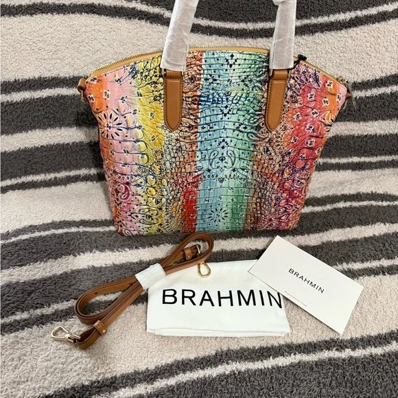 NWT BRAHMIN LARGE DUXBURY MULTI BANDANA 
“ONLY OPENED TO TAKE PHOTOS” - Picture 2 of 15